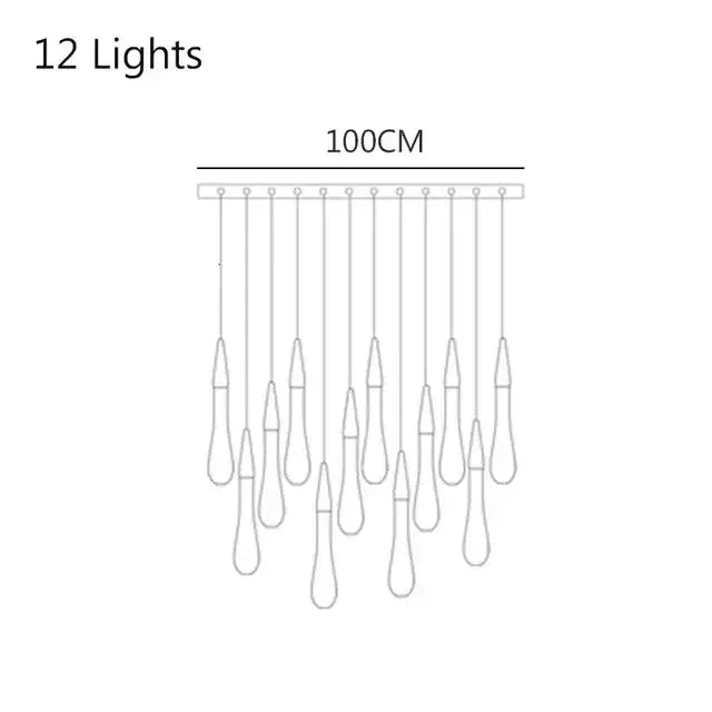 Gold Crystal Drop Chandelier Bronze Option