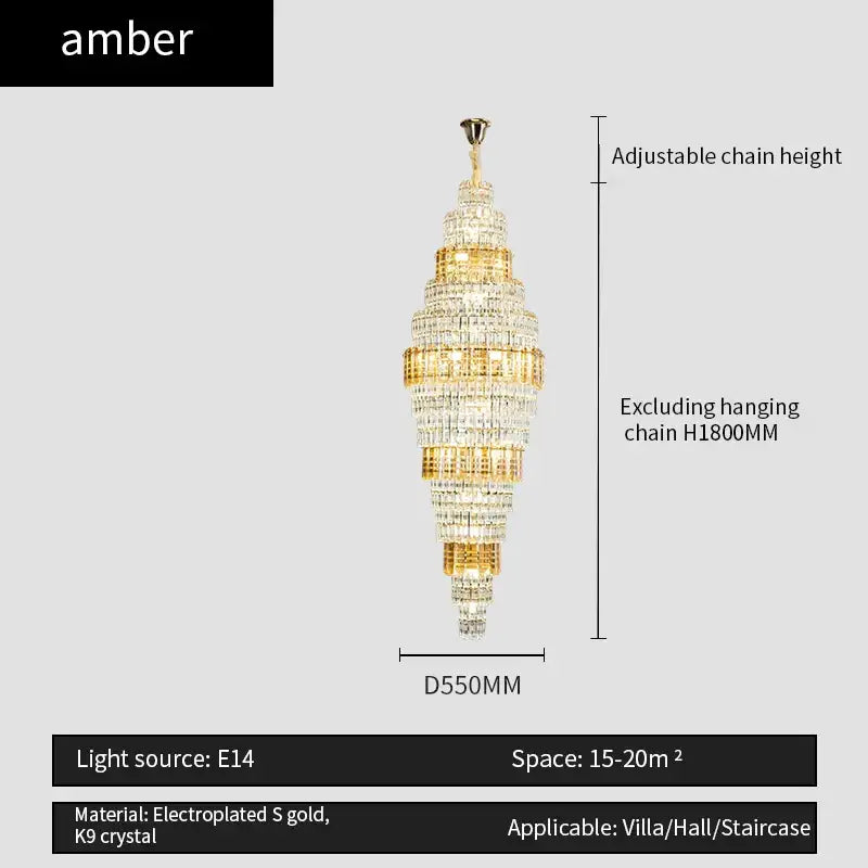 Luxe Crystal Tiered Chandelier