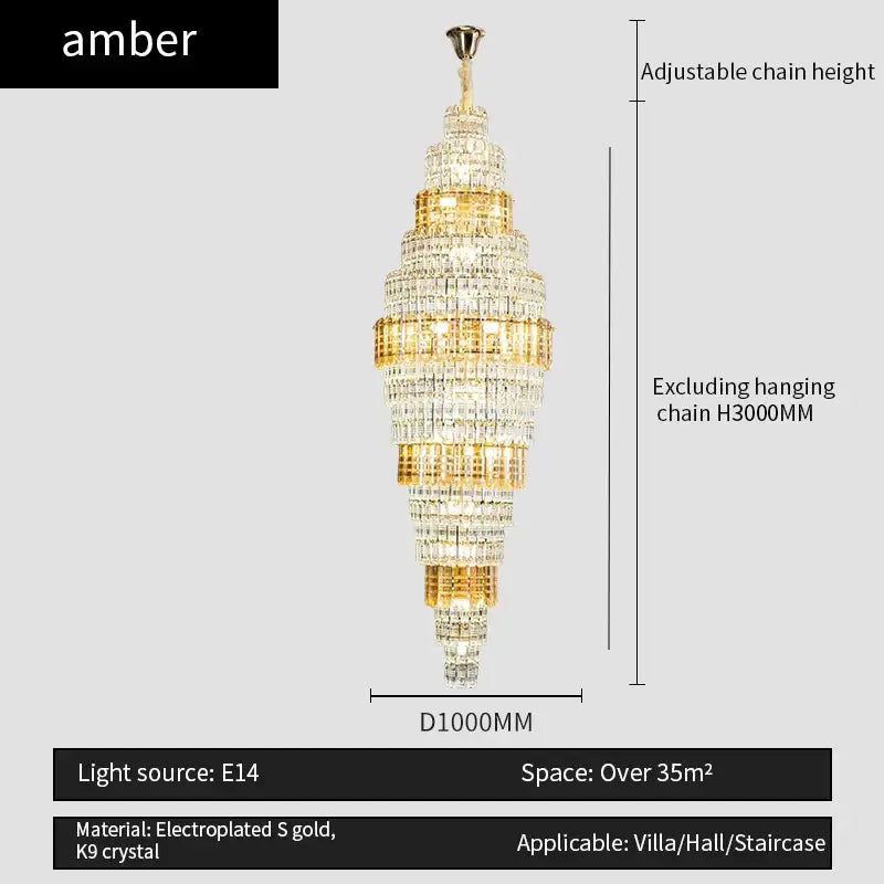 Luxe Crystal Tiered Chandelier