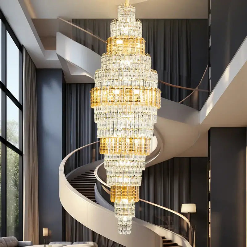 Luxe Crystal Tiered Chandelier