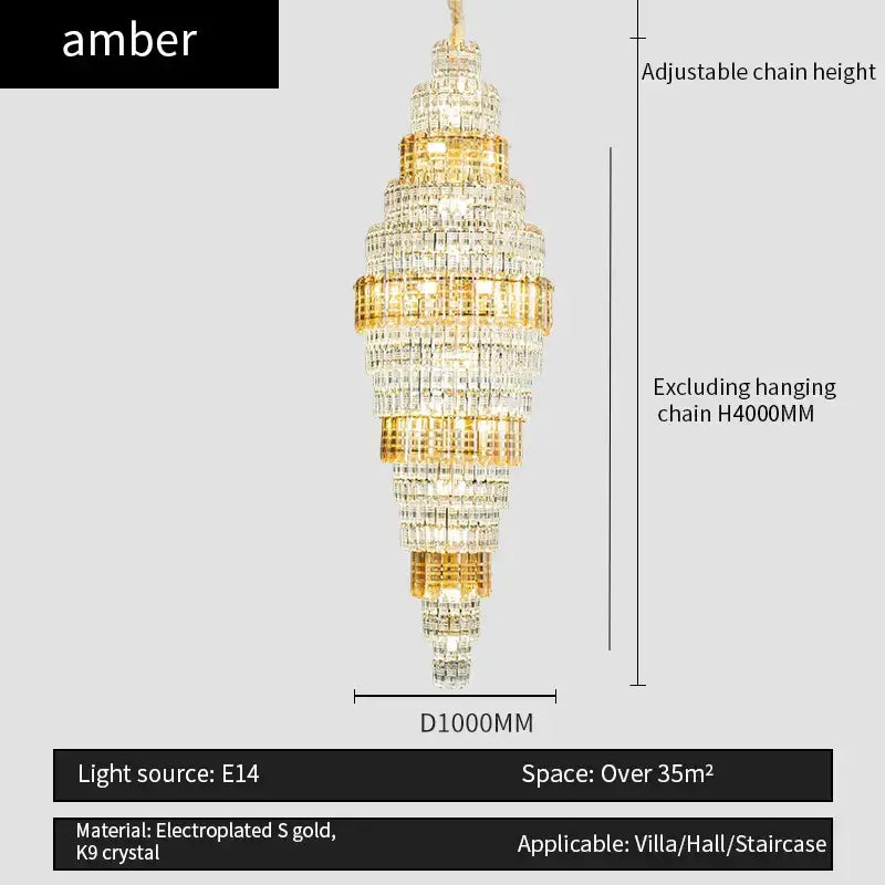 Luxe Crystal Tiered Chandelier