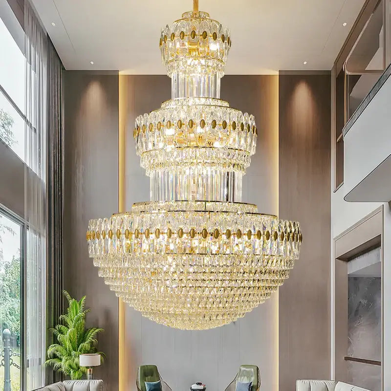Gold Crystal Duplex Pendant