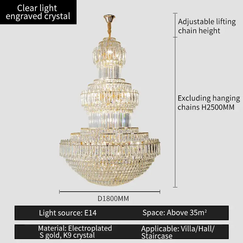 Gold Crystal Duplex Pendant