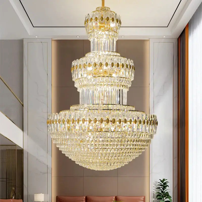 Gold Crystal Duplex Pendant