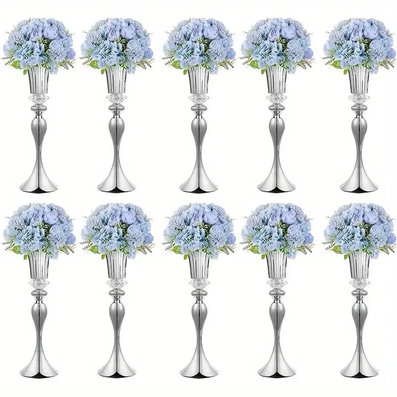 Gold Crystal Flower Stand Set