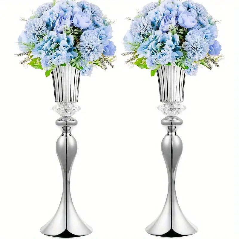 Gold Crystal Flower Stand Set