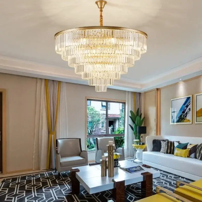 Black Amber Crystal Chandelier
