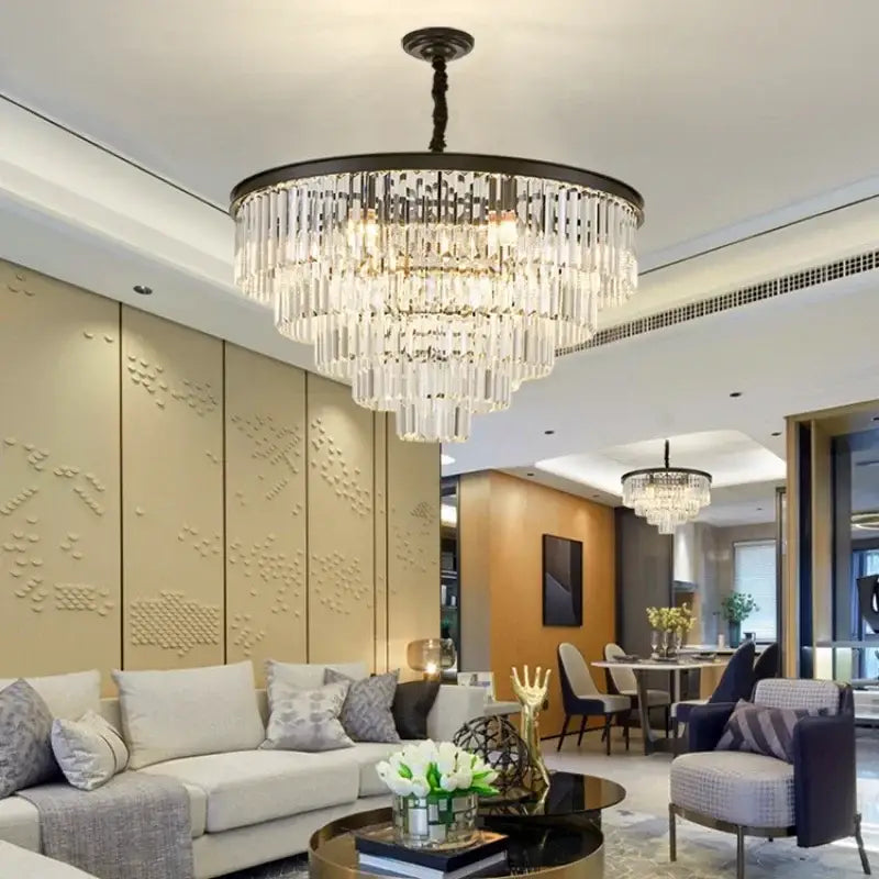 Black Amber Crystal Chandelier