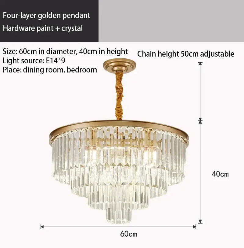 Black Amber Crystal Chandelier