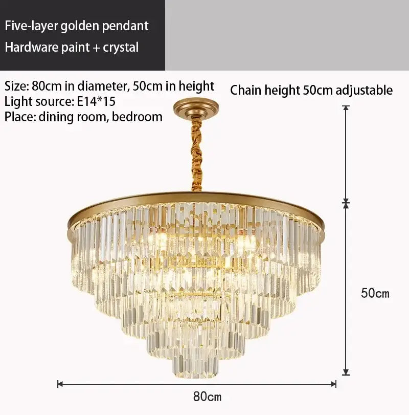 Black Amber Crystal Chandelier