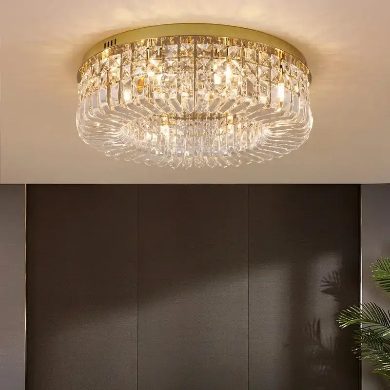 Gold Crystal 16-Light Dining Room Chandelier
