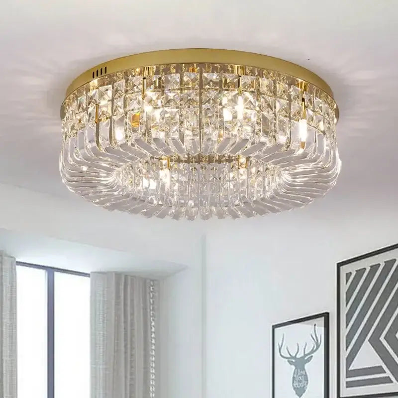 Gold Crystal 16-Light Dining Room Chandelier