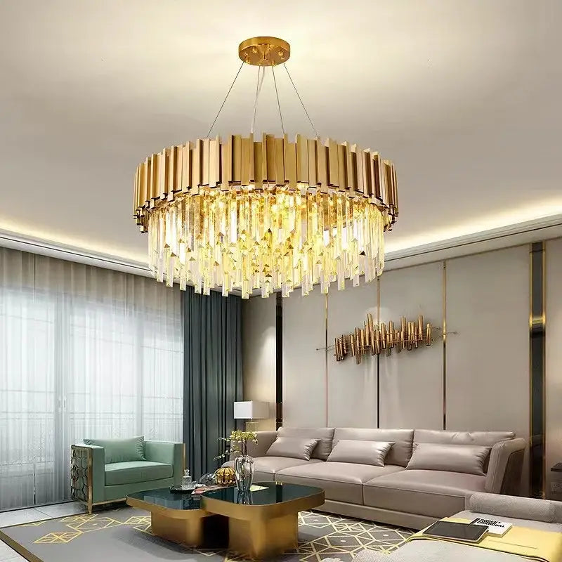 Gold Brass Chandelier