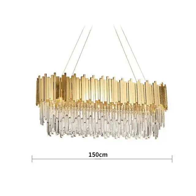 Gold Brass Chandelier