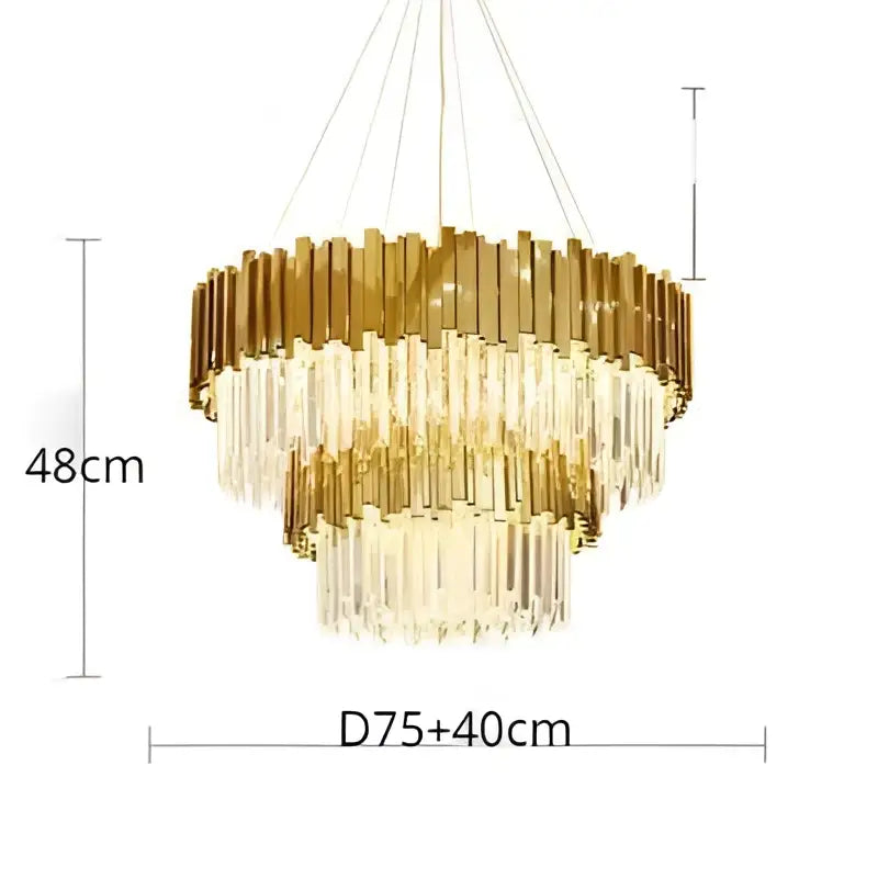 Gold Brass Chandelier