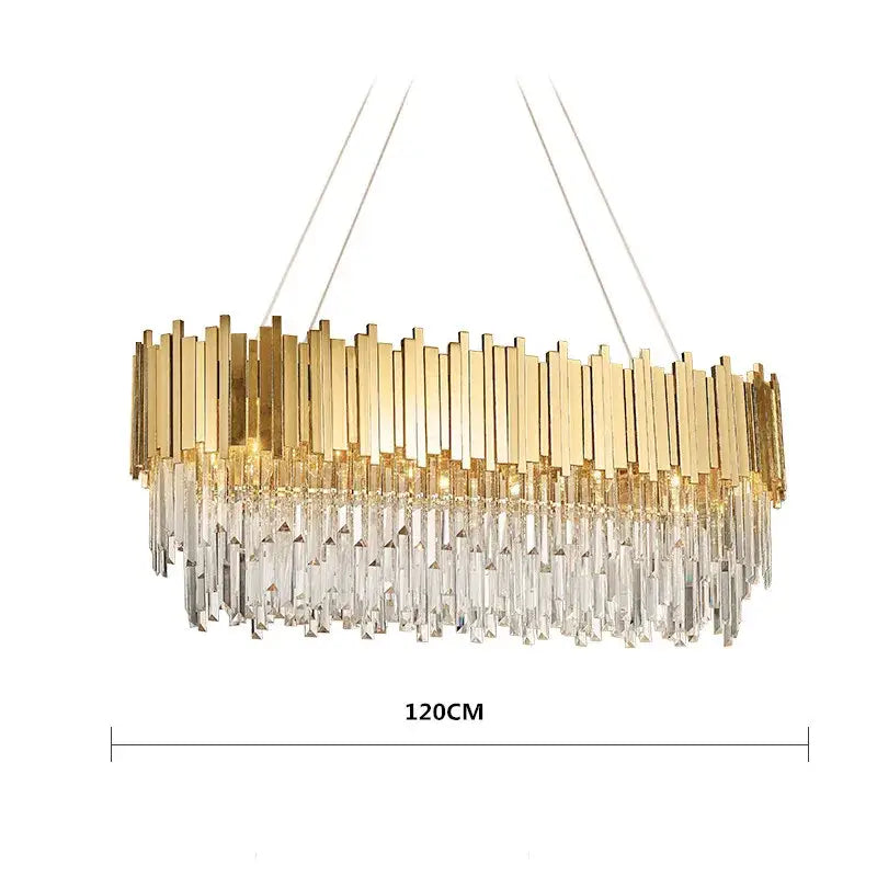 Gold Brass Chandelier