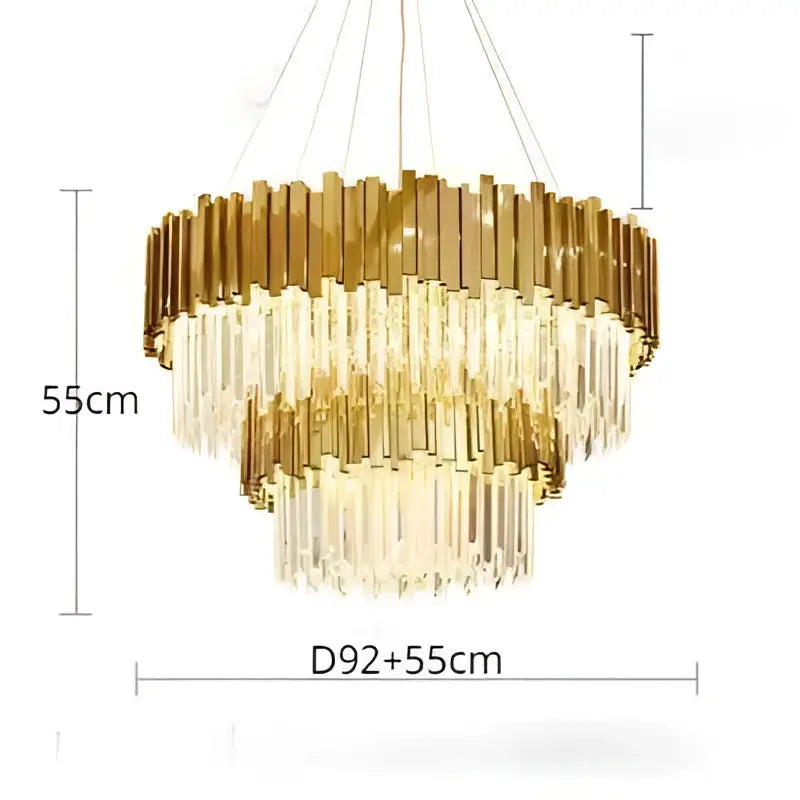 Gold Brass Chandelier