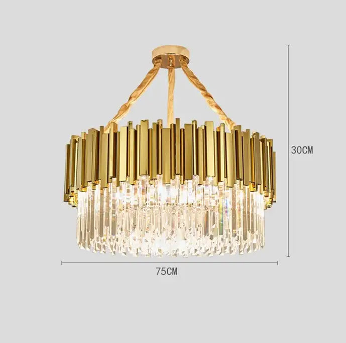 Gold Brass Chandelier
