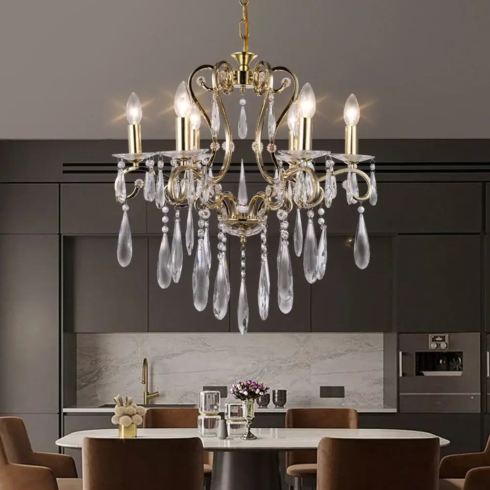 Gold Dining 8-Head 76cm Pendant Light