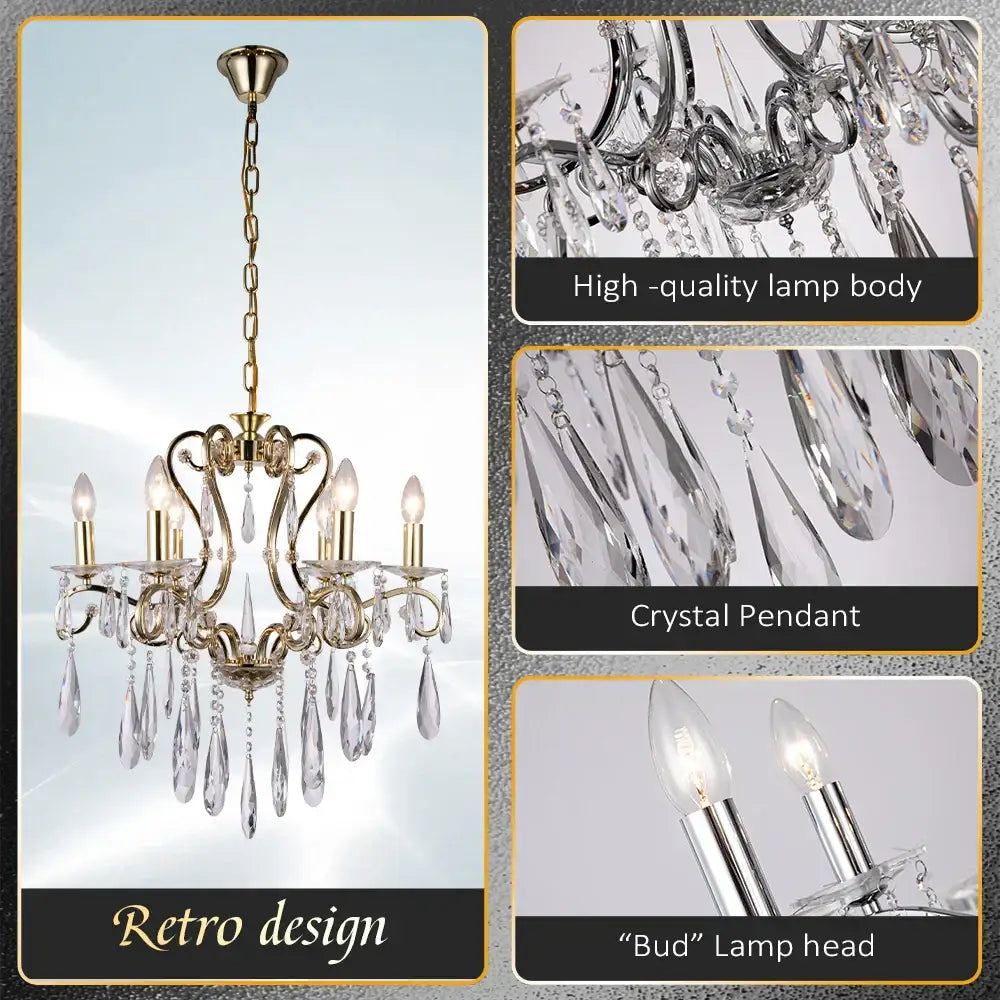Gold Dining 8-Head 76cm Pendant Light