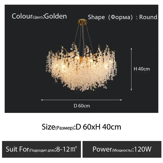 Gold Floral Chandelier