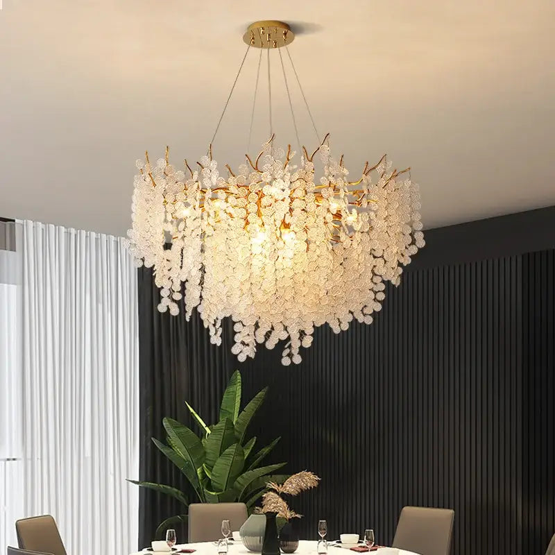 Gold Floral Chandelier