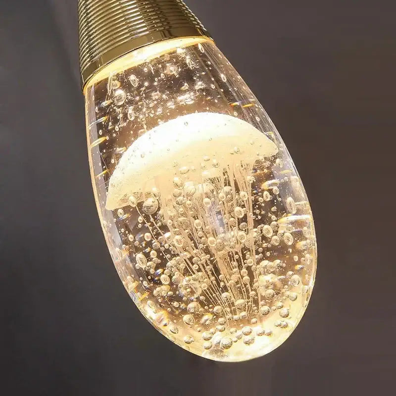 Gold Crystal Dining Area Pendant Light