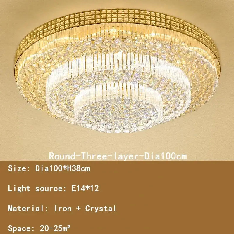 Gold Tiered Ceiling Lamp