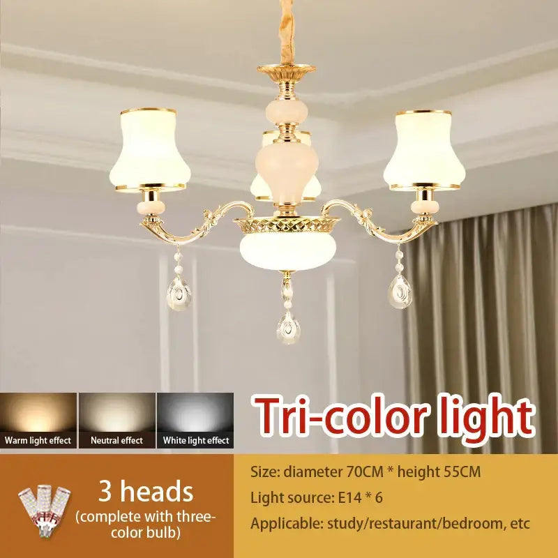 Gold Frosted Glass 18-Head 95cm Chandelier