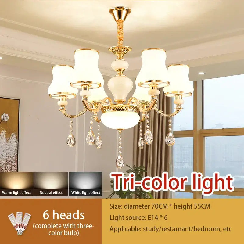 Gold Frosted Glass 18-Head 95cm Chandelier