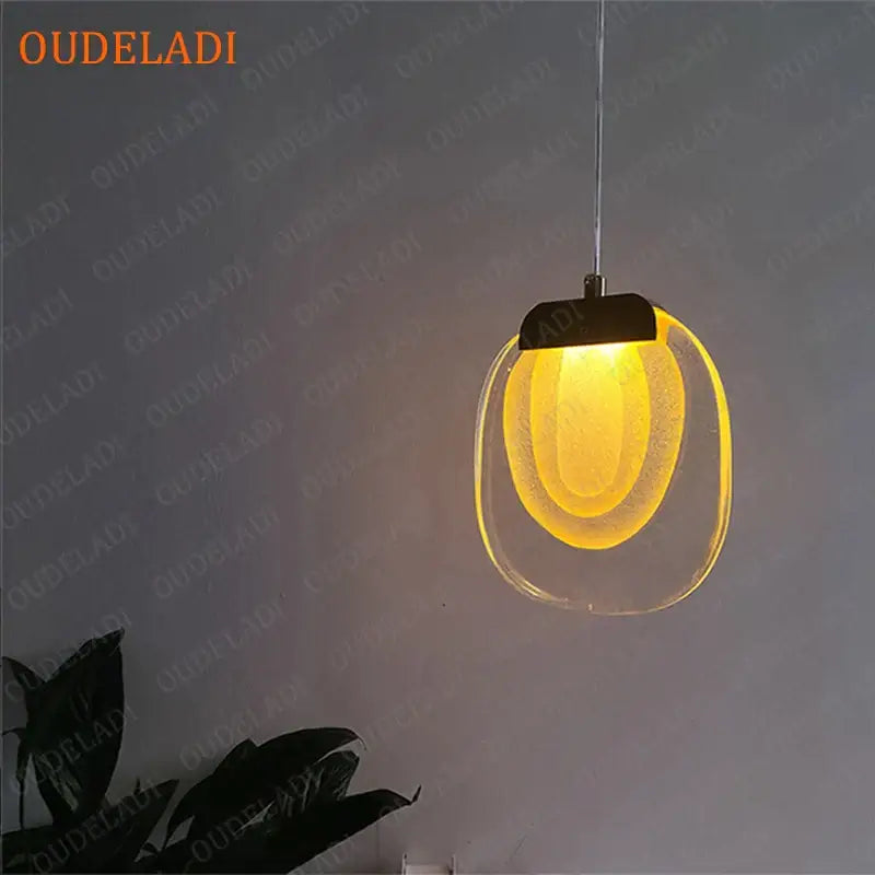 Warm Yellow Crystal Pendant