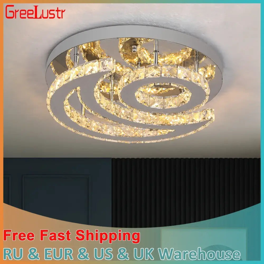 Spiral Crystal Chandelier