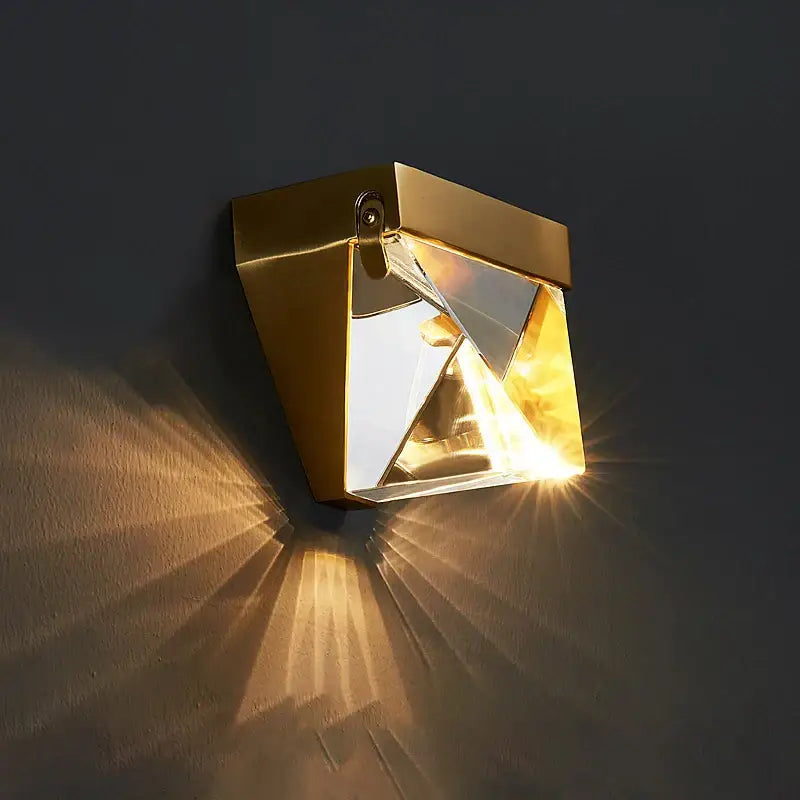 Gold Geometric Wall Light