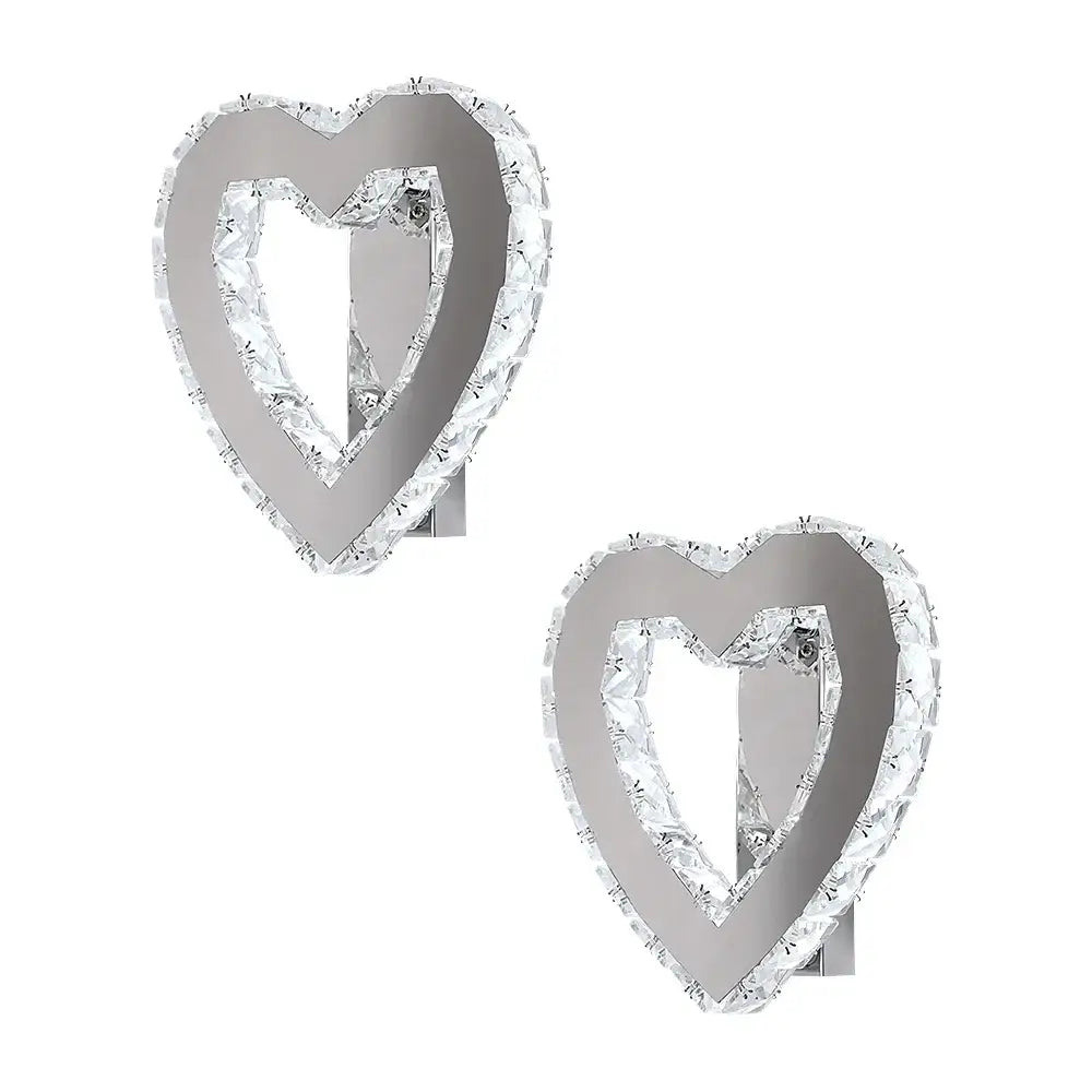 Crystal Heart Wall Sconce