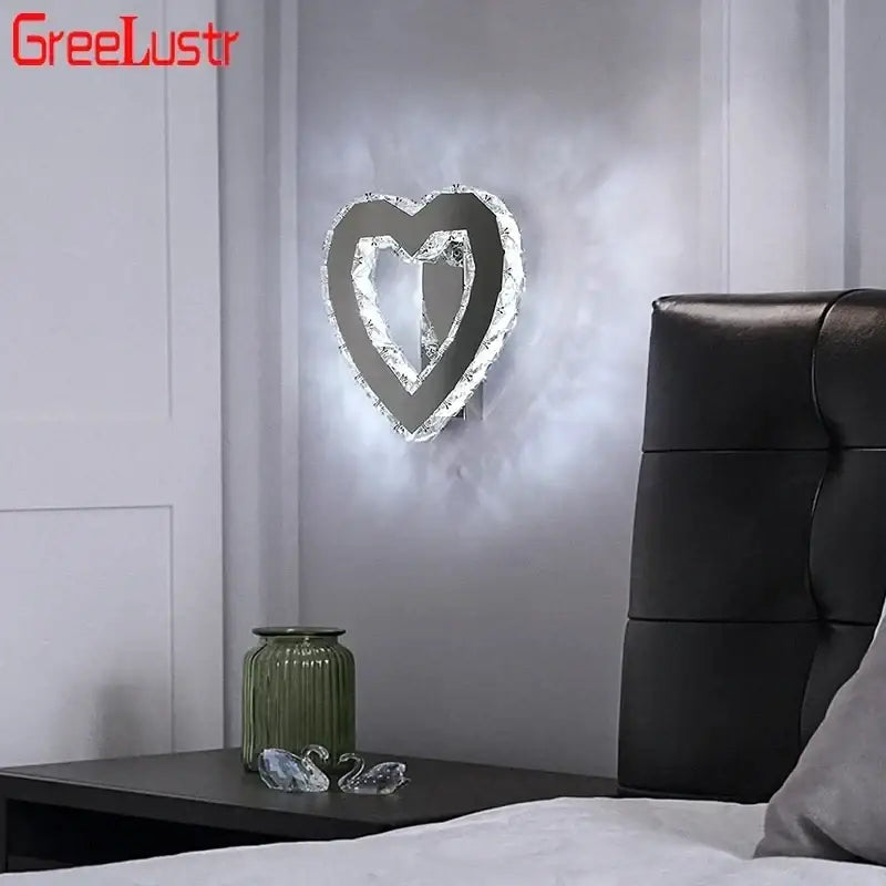 Crystal Heart Wall Sconce