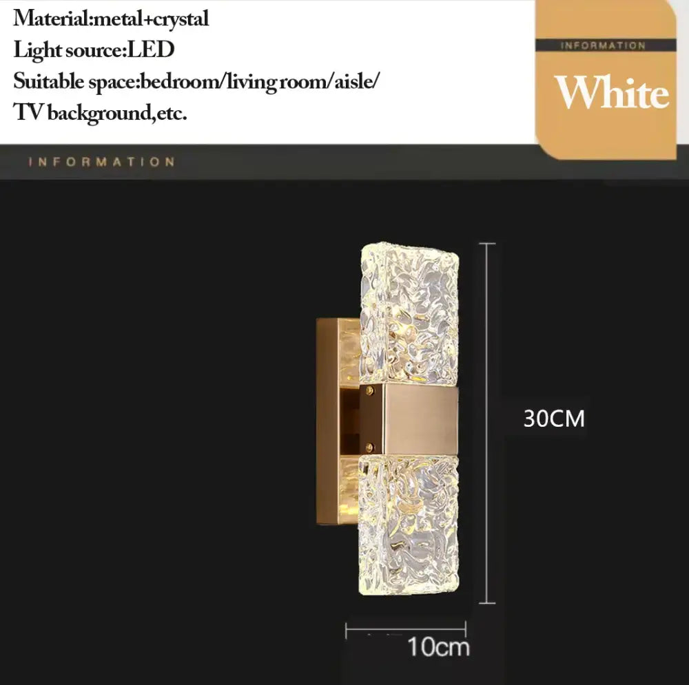 Chrome Glass LED Sconce