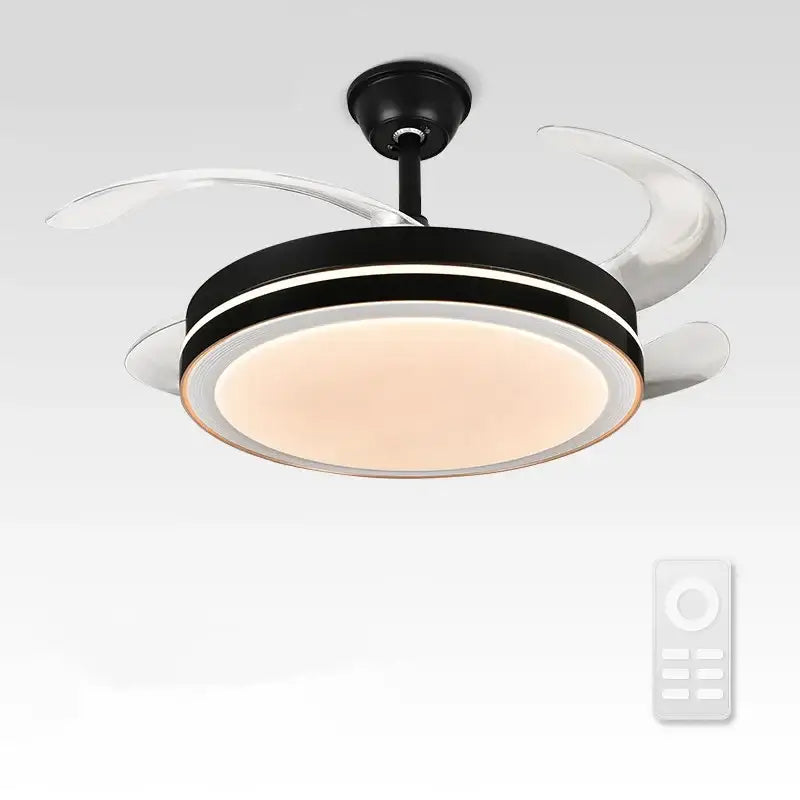 White Crystal Ceiling Fan Modern Vintage Style