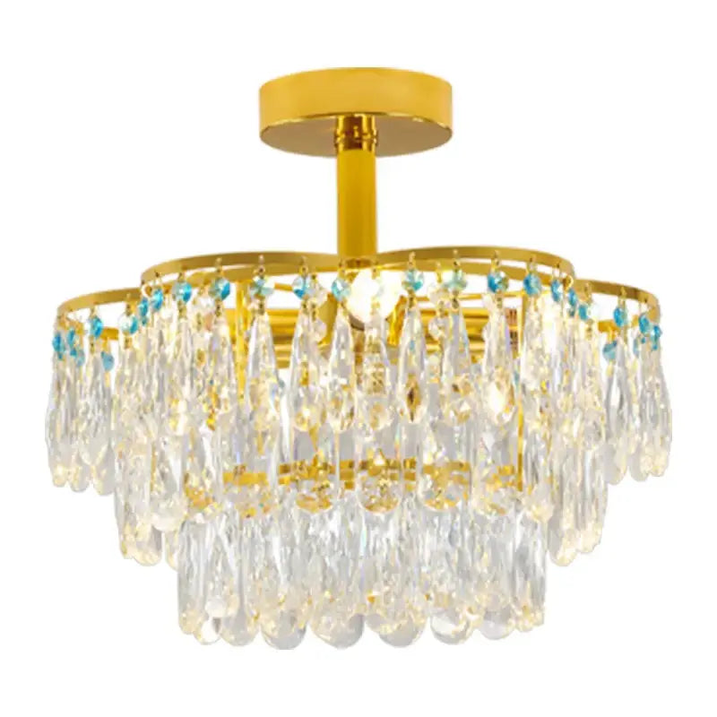 Turquoise Crystal Dining Chandelier