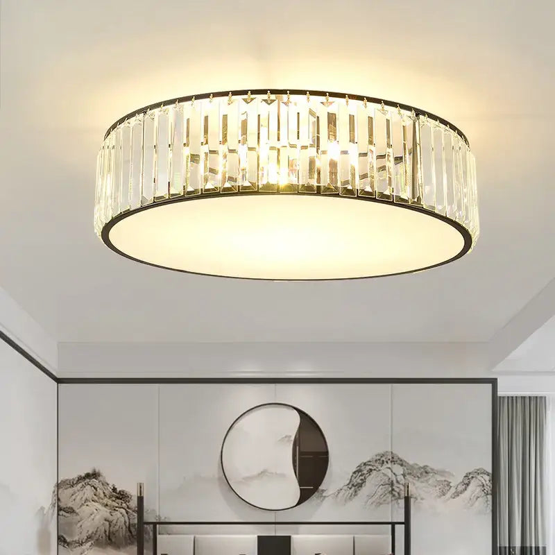 Gold Crystal Ceiling Light Square Design