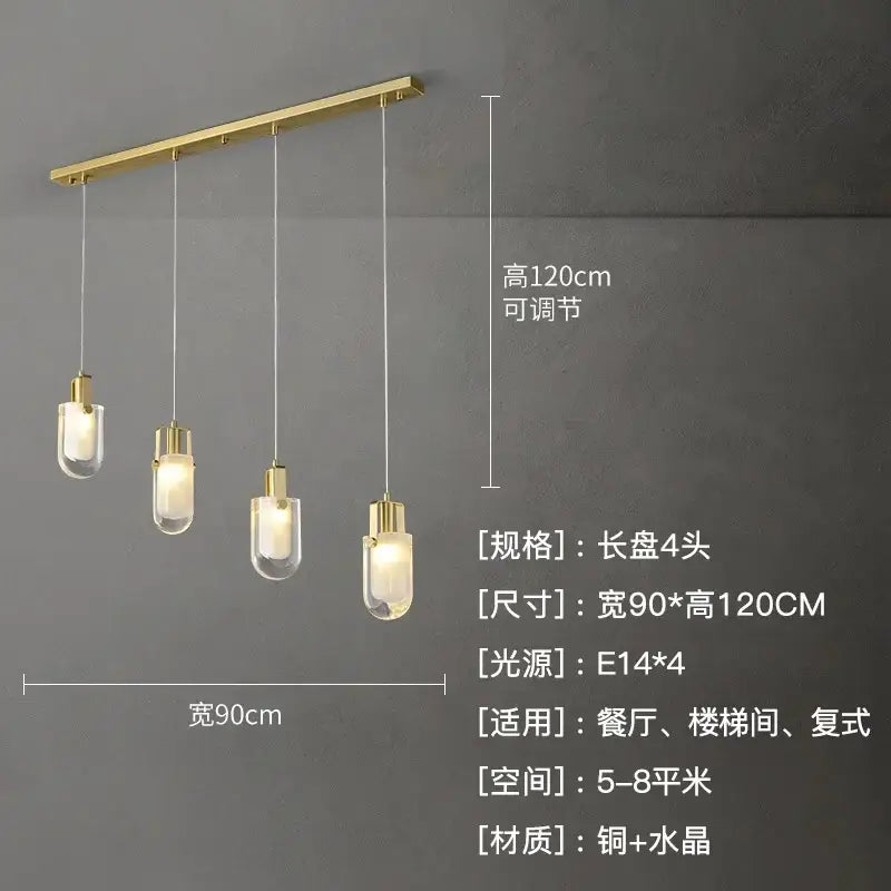 Gold Crystal Loft Chandelier 23-Head Design