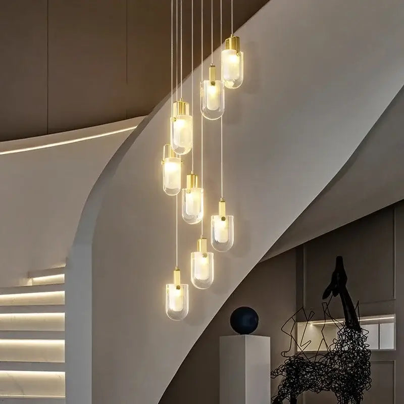 Gold Crystal Loft Chandelier 23-Head Design