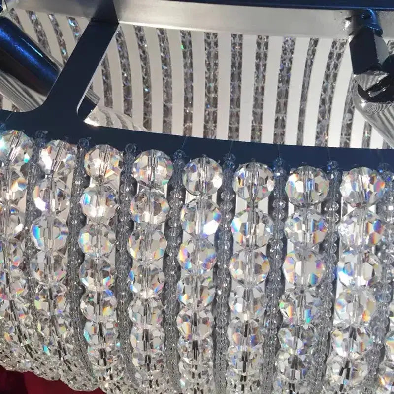 Silver Crystal Loft Chandelier