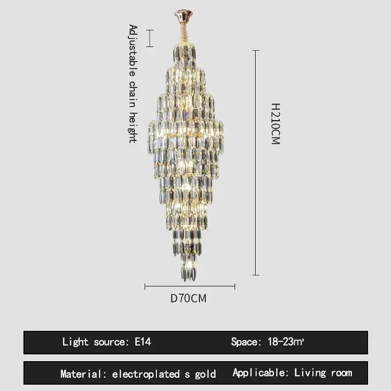 Crystal Spiral Pendant Light
