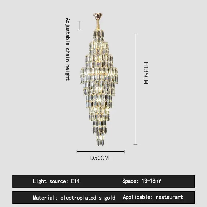 Crystal Spiral Pendant Light