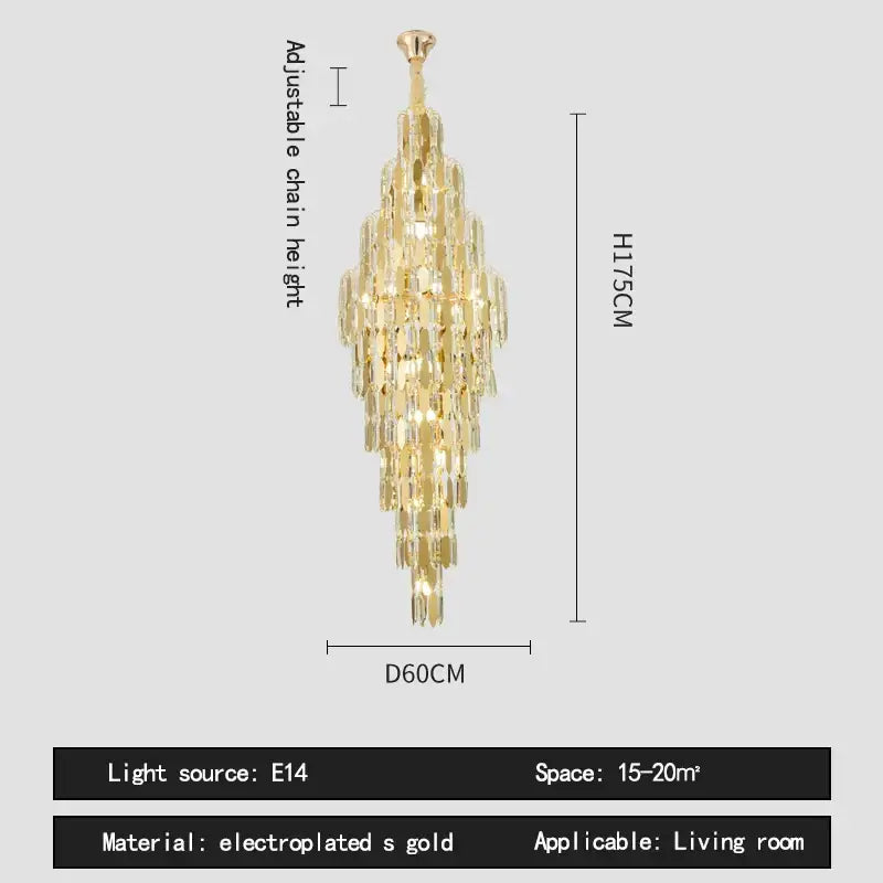 Crystal Spiral Pendant Light