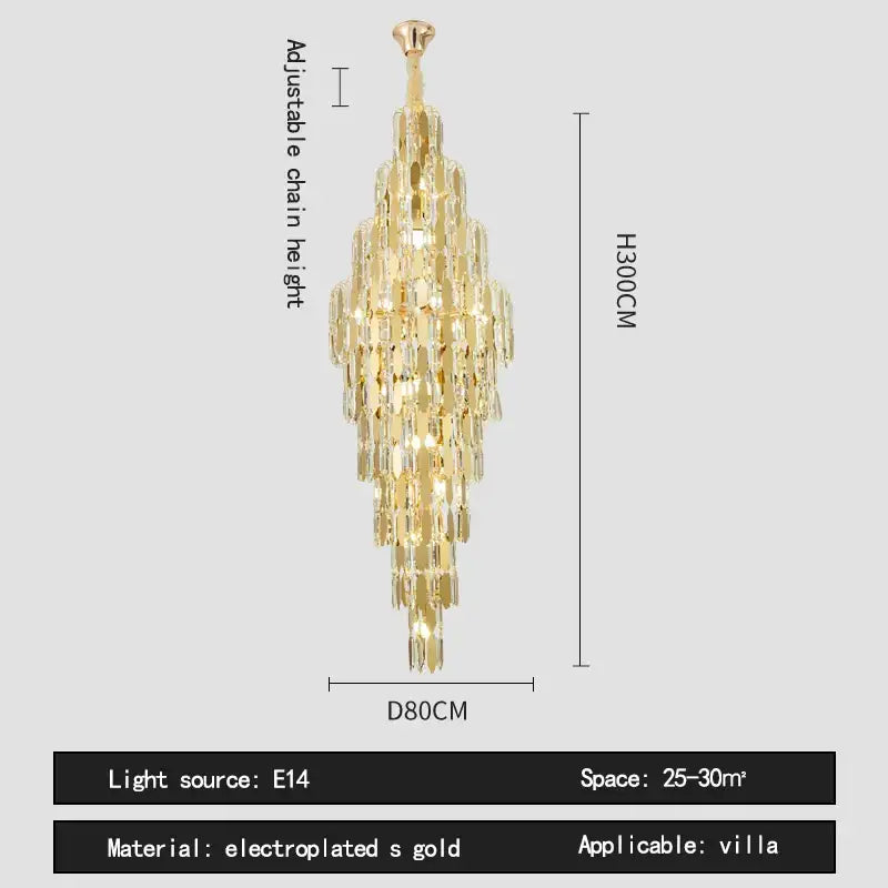 Crystal Spiral Pendant Light