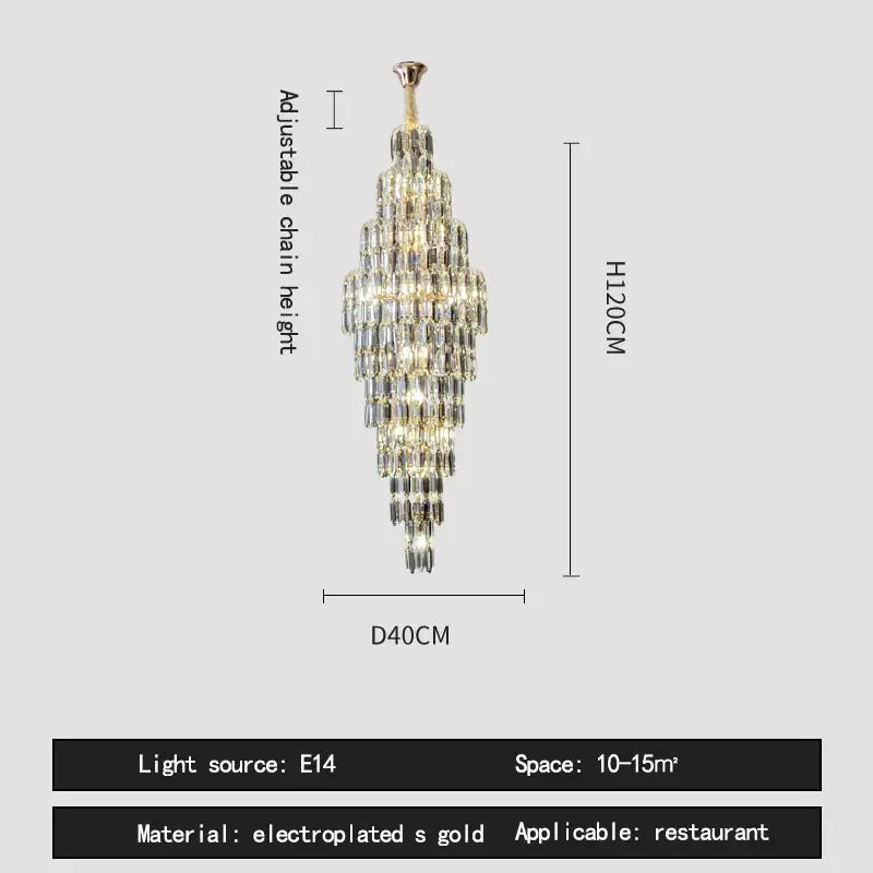 Crystal Spiral Pendant Light