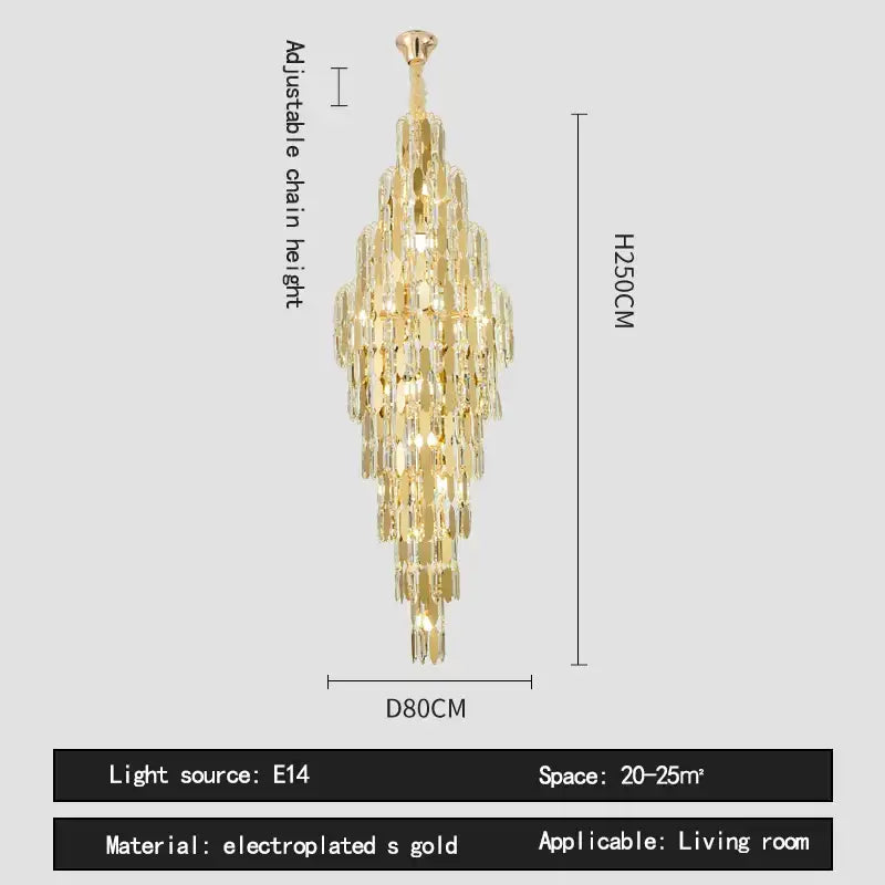 Crystal Spiral Pendant Light