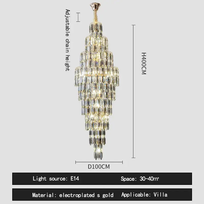 Crystal Spiral Pendant Light