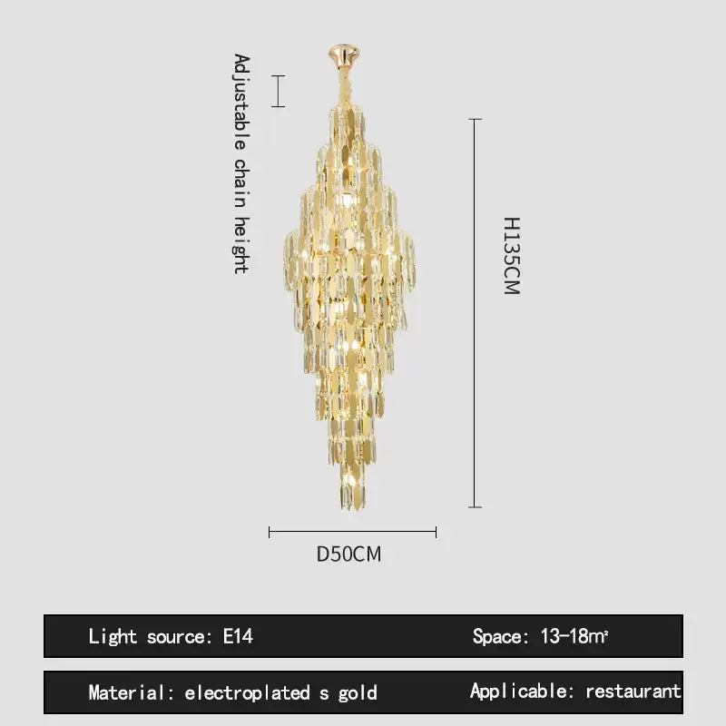 Crystal Spiral Pendant Light